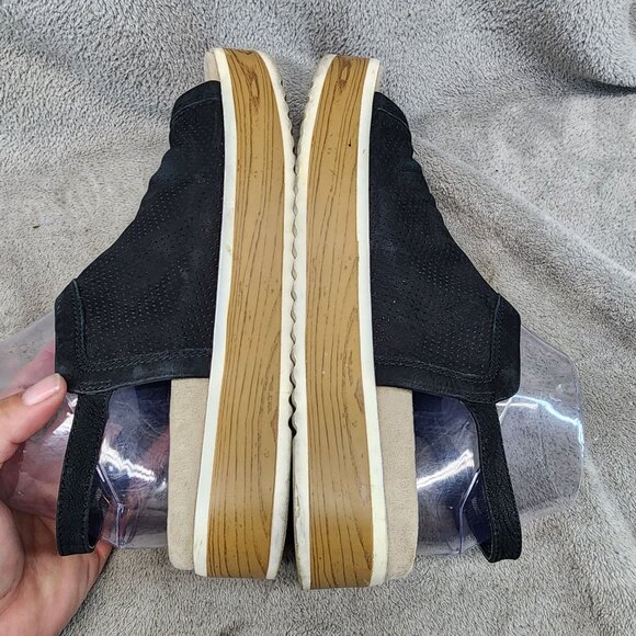 Naya Shoes Womens Size 7.5 Black Leather Open Toe Sandals - Picture 6 of 12